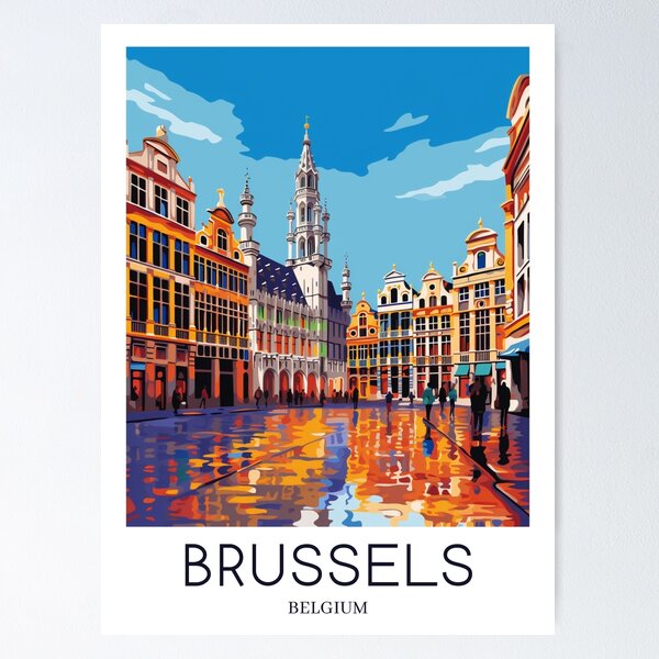 アート・デザイン・音楽 Bruxelles Brussels Brussels A Pop Art Travel Print of Brussels - Belgium