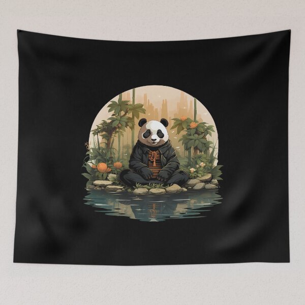 Item preview, Panda Zen: Serene Harmony in the Bamboo Grove designed and sold by hamishby.