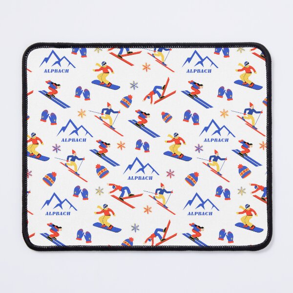 Item preview, Alpbach Austria Ski Snowboard seamless pattern designed and sold by Vintage-TM.