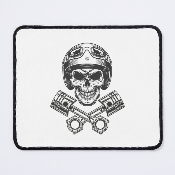 Item preview, Motorcycle skull in moto helmet designed and sold by sasa-creations.