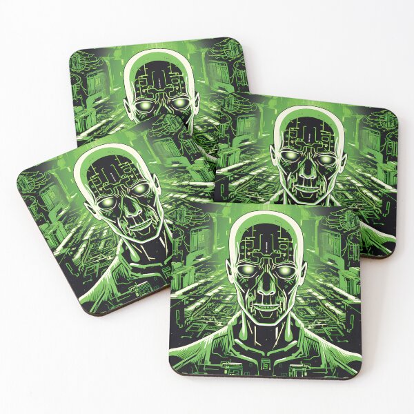 Item preview, "Futuristic Neon: Techno-Ghost Illustration" designed and sold by Art-Vortex-fr.