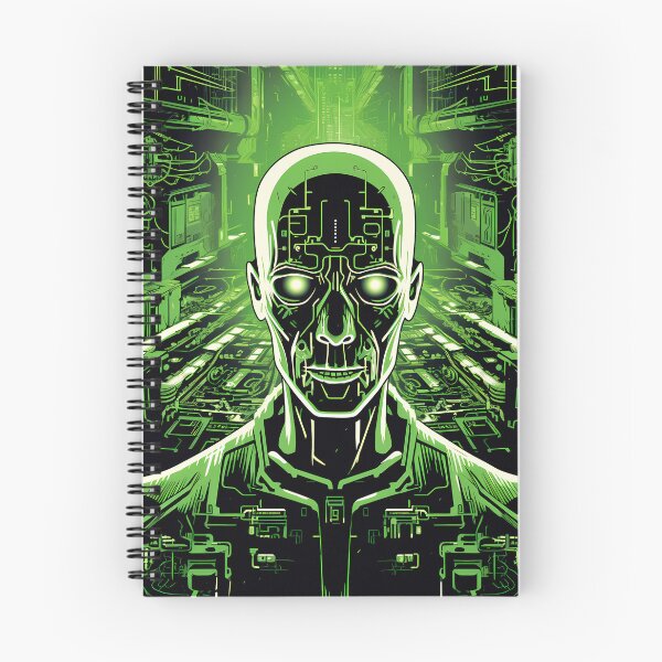 Item preview, "Futuristic Neon: Techno-Ghost Illustration" designed and sold by Art-Vortex-fr.