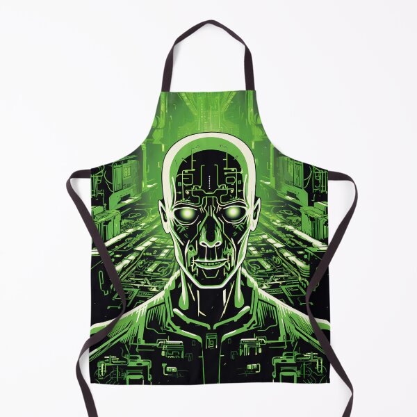 Item preview, "Futuristic Neon: Techno-Ghost Illustration" designed and sold by Art-Vortex-fr.