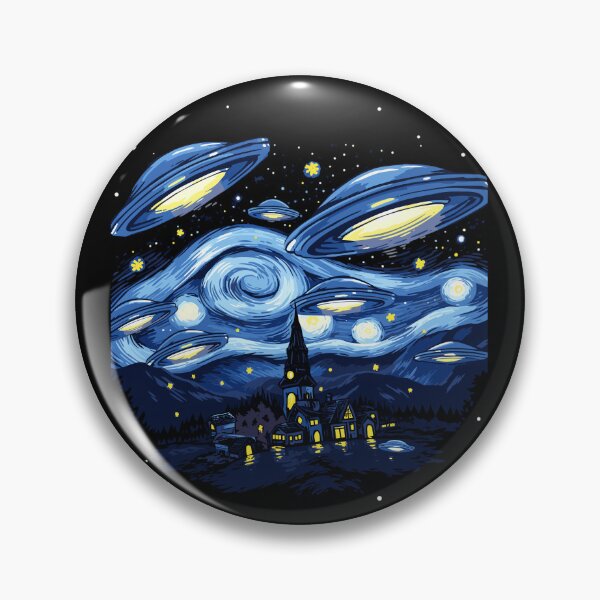 Artikelvorschau, Starry Night UFO Alien Gifts Men Women Kids Funny Alien entworfen und verkauft von KsuAnn.
