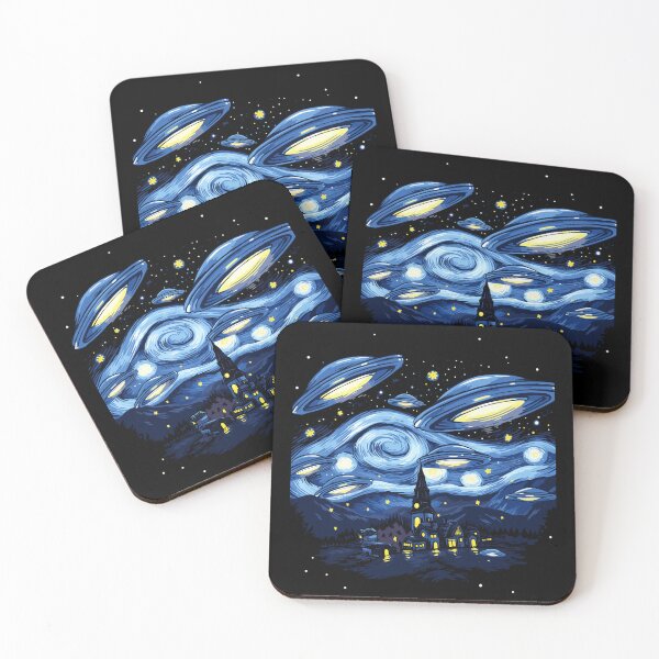 Item preview, Starry Night UFO Alien Gifts Men Women Kids Funny Alien designed and sold by KsuAnn.