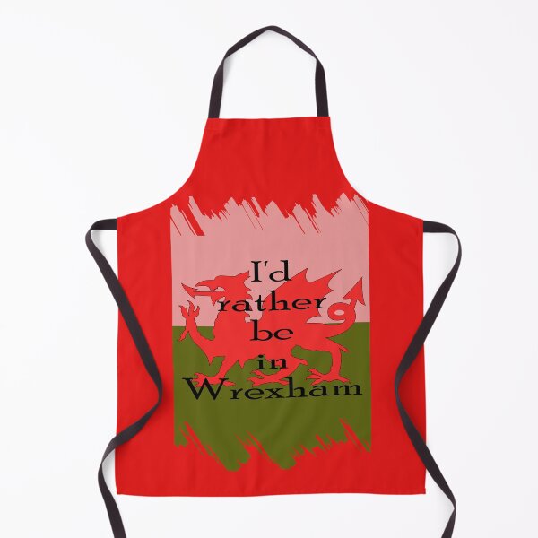 Item preview, "I'd rather be in Wrexham." Fun Wrexham portrait design with Wales flag. designed and sold by Gormont.