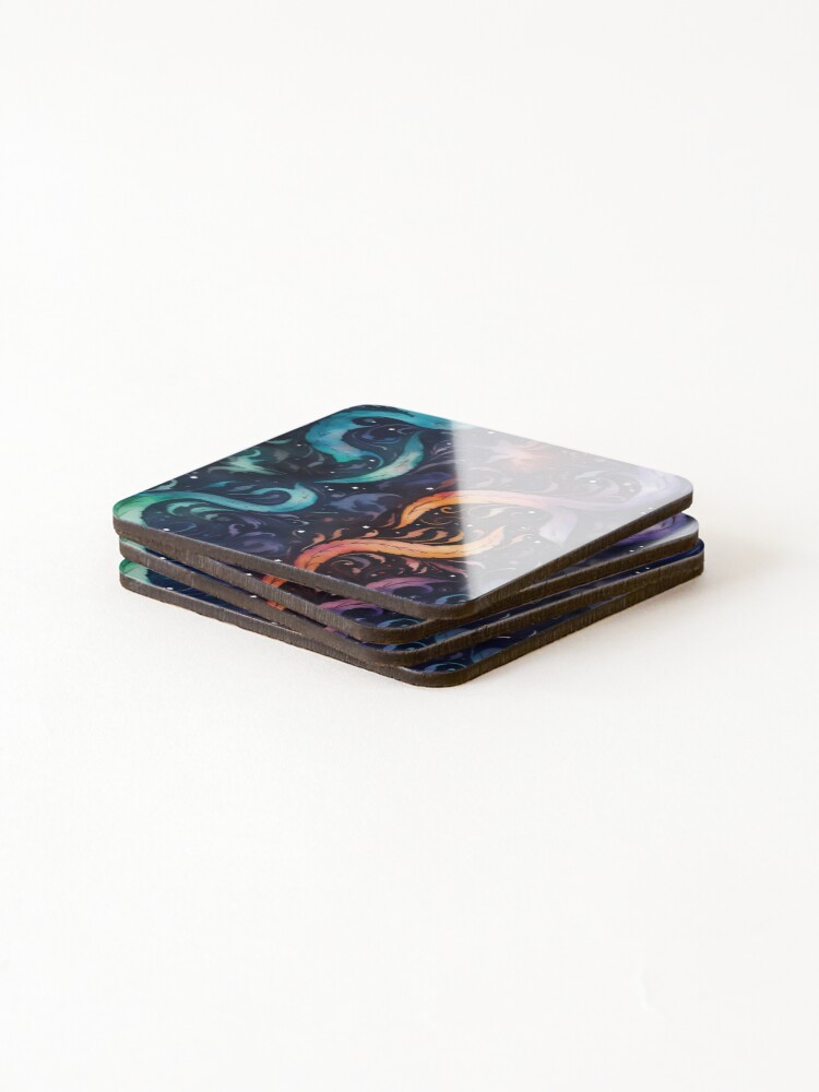Thumbnail 4 of 5, Coasters (Set of 4), Magic Runes Spell Pattern designed and sold by SchorlCraft.