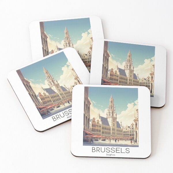 Item preview, A Vintage Travel Illustration of Brussels - Belgium designed and sold by GoodOldVintage.