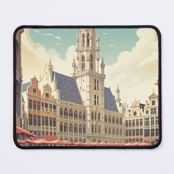 Item preview, A Vintage Travel Illustration of Brussels - Belgium designed and sold by GoodOldVintage.