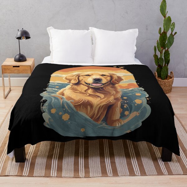 Artikelvorschau, Retro Golden Retriever Hundedesign für Golden Retriever-Fan entworfen und verkauft von Luxury-Outfits.