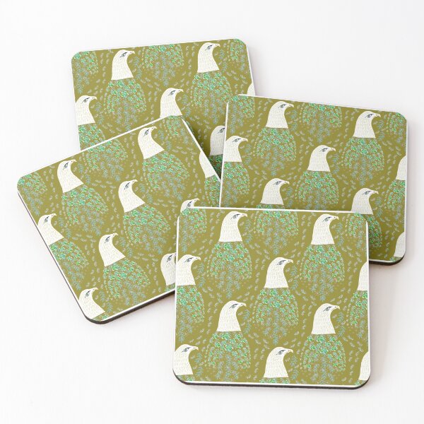 Item preview, Tropical Blue Bird in mustard - small designed and sold by SerahO.