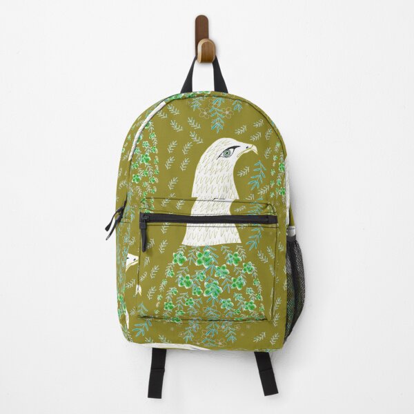Item preview, Tropical Blue Bird in mustard - small designed and sold by SerahO.