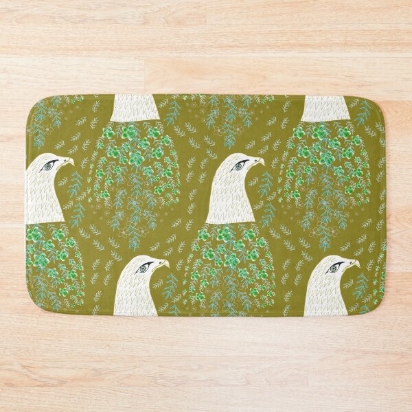 Item preview, Tropical Blue Bird in mustard - small designed and sold by SerahO.