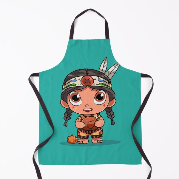 Item preview, Happy Thanksgiving Native American Girl Pumpkin Turkey designed and sold by Nosek1ng.