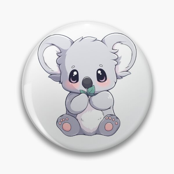 Item preview, Grey Koala eating leaves designed and sold by SundayDonuts.