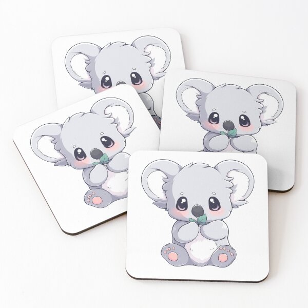 Item preview, Grey Koala eating leaves designed and sold by SundayDonuts.