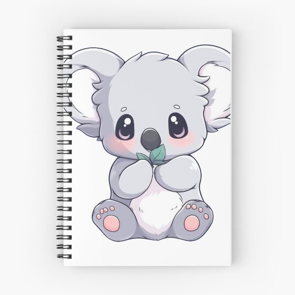 Item preview, Grey Koala eating leaves designed and sold by SundayDonuts.