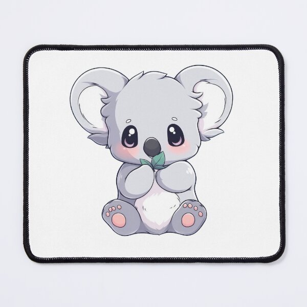 Item preview, Grey Koala eating leaves designed and sold by SundayDonuts.