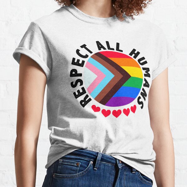 Vista previa del artículo con la obra «Respetar a todos los humanos», diseñado y vendido por ViperFishArts.