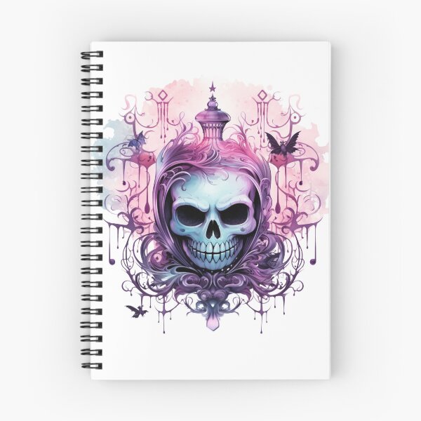 Item preview, Spooky Halloween Pink Flower Skull designed and sold by ArtFromBeyond.