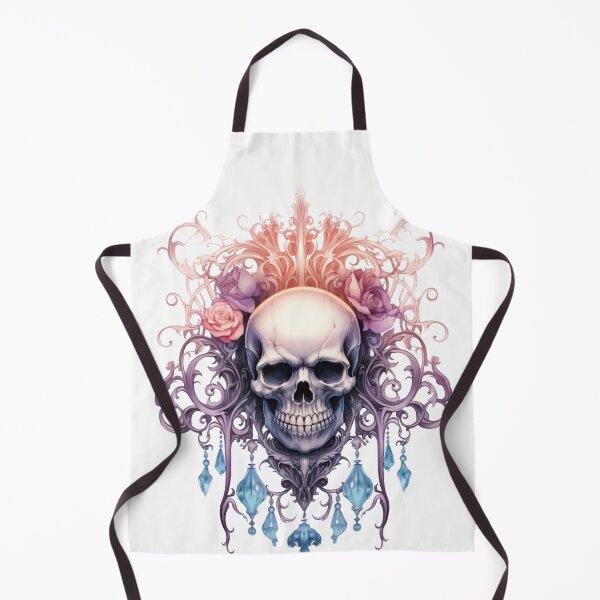 Item preview, Spooky Halloween Pink Flower Skull designed and sold by ArtFromBeyond.