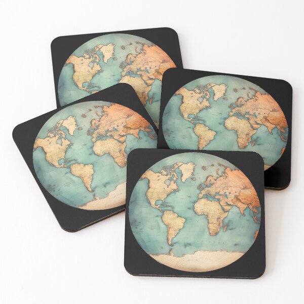 Item preview, Retro World Map designed and sold by ArtbyAiGallery.