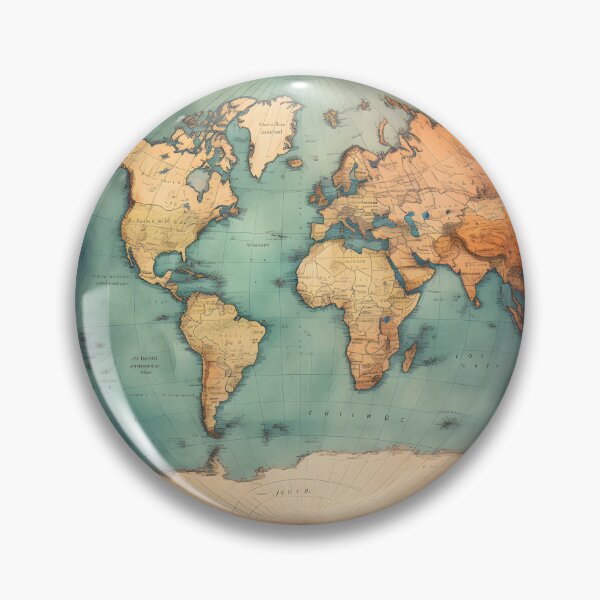 Item preview, Retro World Map designed and sold by ArtbyAiGallery.