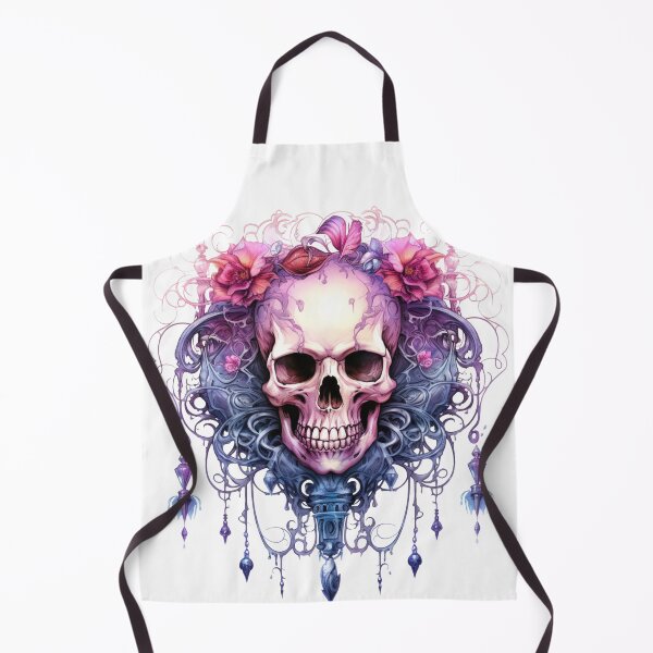 Item preview, Spooky Halloween Pink Flower Skull designed and sold by ArtFromBeyond.