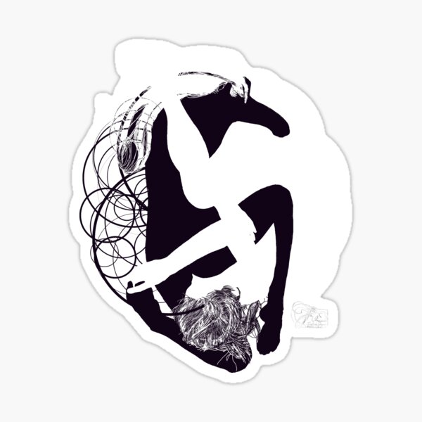 ying and yang Sticker