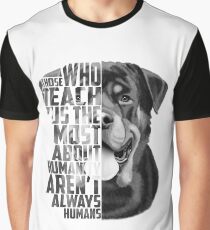 Rottweiler Quote, Loyalty Quote, Rottweiler Head, Rottweiler Text, Rottweiler Portrait, Dog Quote, Inspirational Quote Graphic T-Shirt
