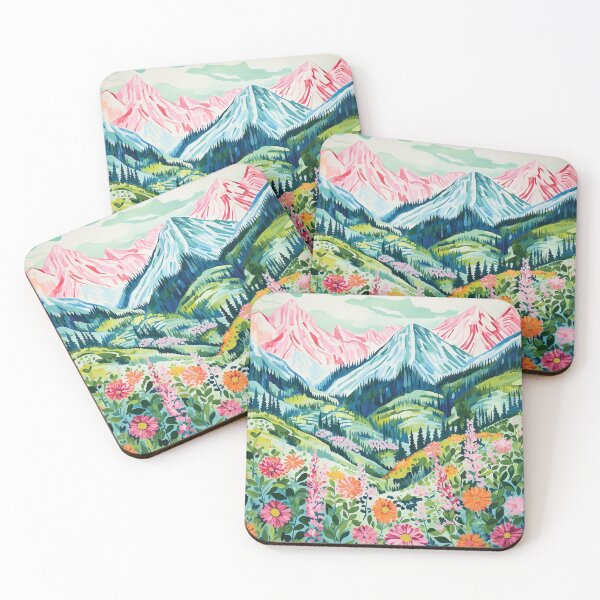 Item preview, Colorful Mountains - Cottagecore designed and sold by sophiesdesigns53.