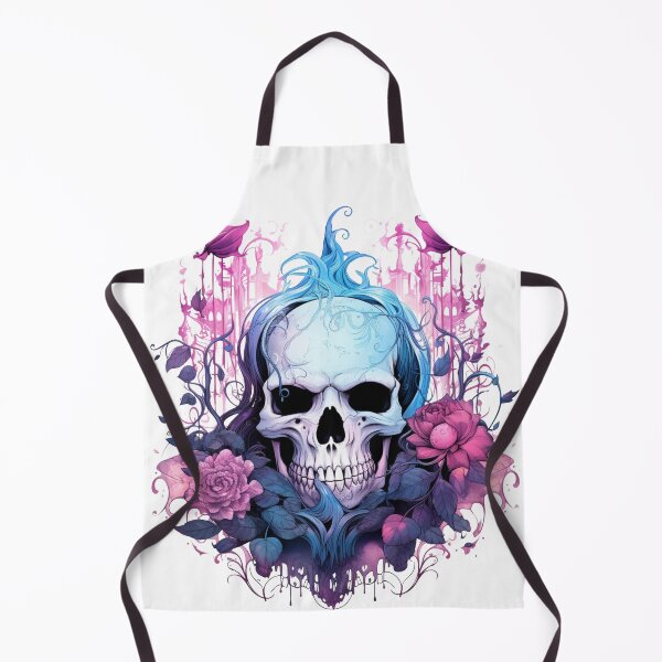 Item preview, Spooky Halloween Pink Flower Skull designed and sold by ArtFromBeyond.