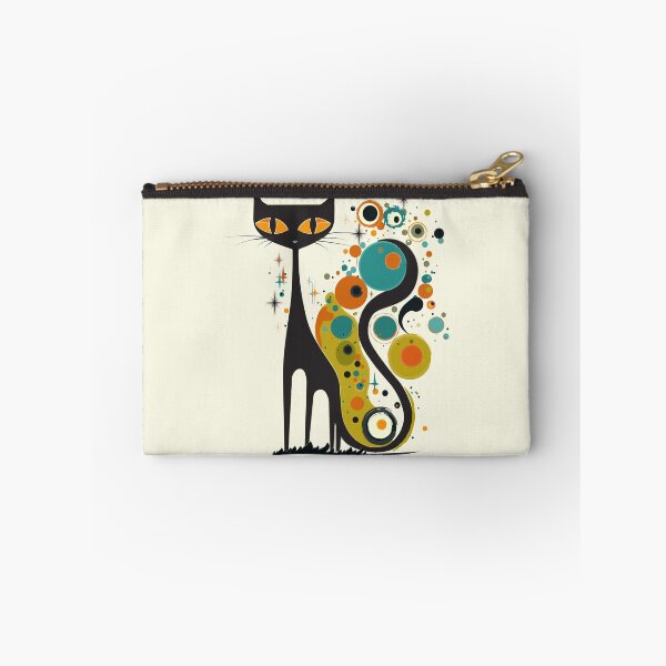 Item preview, Mid Century Modern Atomic Cat, Retro Black Cat, MCM, Kandinsky Style designed and sold by BrightStreet.
