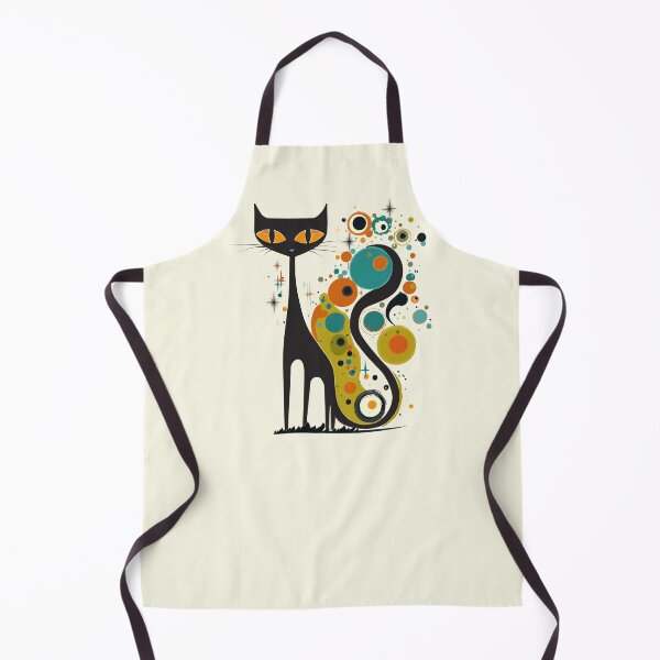 Item preview, Mid Century Modern Atomic Cat, Retro Black Cat, MCM, Kandinsky Style designed and sold by BrightStreet.