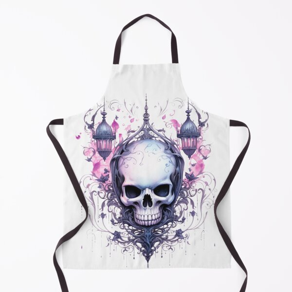 Item preview, Spooky Halloween Pink Flower Skull designed and sold by ArtFromBeyond.
