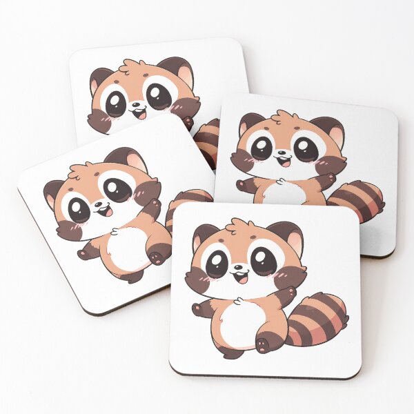 Item preview, Simple drawn cute red racoon designed and sold by SundayDonuts.