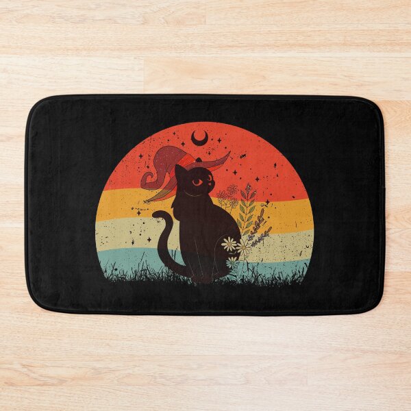 Item preview, Vintage Black Cat Wearing Witch Hat designed and sold by franktact.