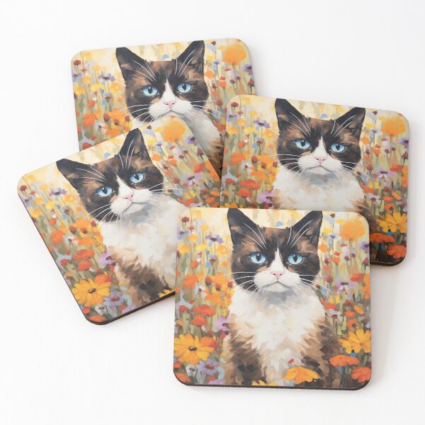 Item preview, Snowshoe Garden Cat - Gustav Klimt Inspired  designed and sold by izzy2wonderland.
