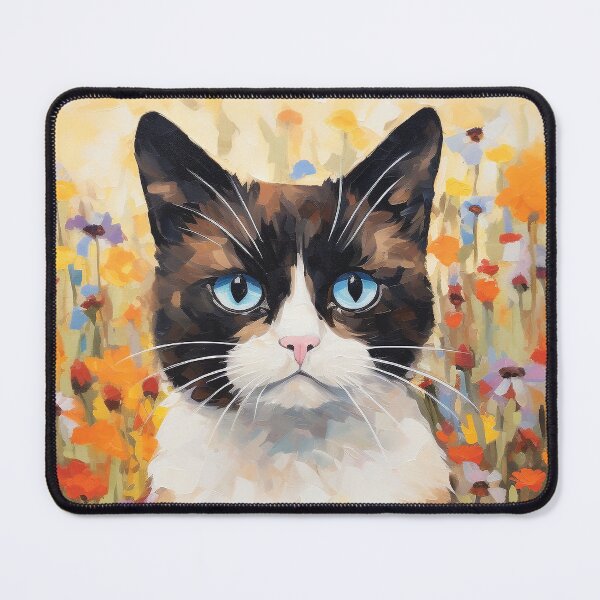 Item preview, Snowshoe Garden Cat - Gustav Klimt Inspired designed and sold by izzy2wonderland.