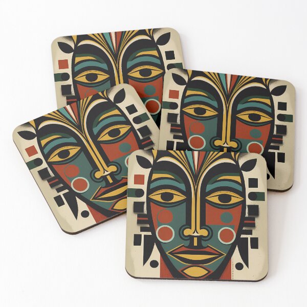 Item preview, "Surreal Convergences: Modern Tribal Face" designed and sold by Art-Vortex-fr.