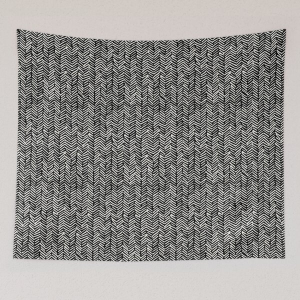 Item preview, Chevron Black and Ivory Pattern in Boho Style designed and sold by BONBcreative.
