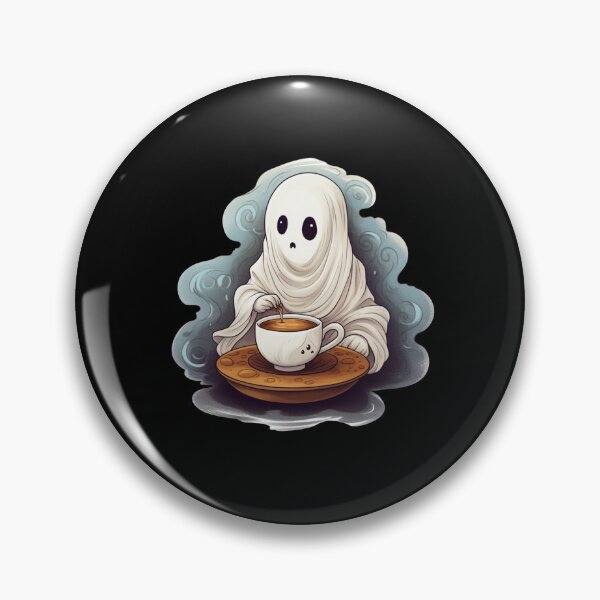 Artikelvorschau, Geist trinkt Kaffee. Lustiger Halloween-Kostüm-Kaffeeliebhaber entworfen und verkauft von rynnzz.