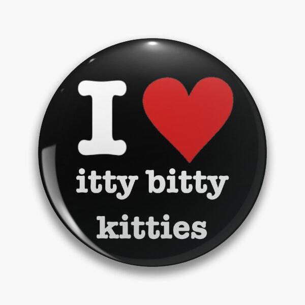 Item preview, WHITE TEXT i ❤️ itty bitty kitties designed and sold by zombiified.