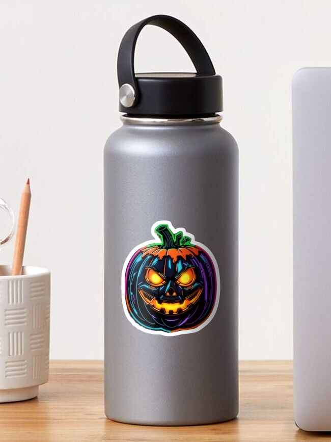 Neon Pumpkins and Spider Webs Vinyl