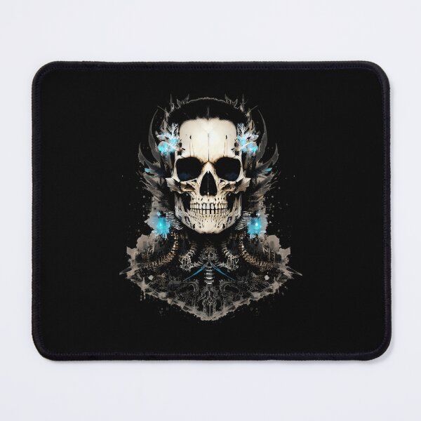 Item preview, Burnin up  skeleton face with blue fire around designed and sold by thuuthays.