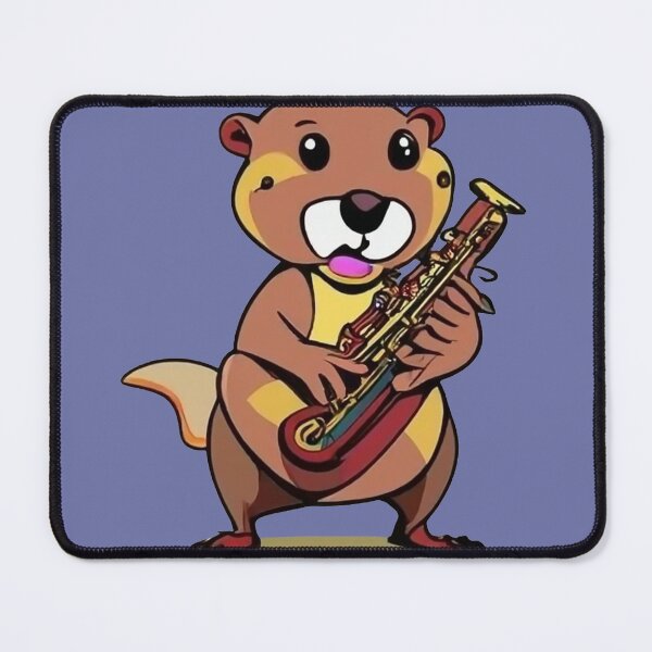 Item preview, Funny Beaver Playing Trumpet Cartoon designed and sold by Nature's Fancy.