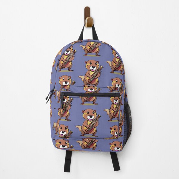 Item preview, Funny Beaver Playing Trumpet Cartoon designed and sold by Nature's Fancy.