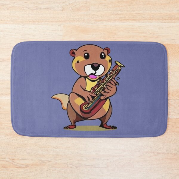 Item preview, Funny Beaver Playing Trumpet Cartoon designed and sold by Nature's Fancy.