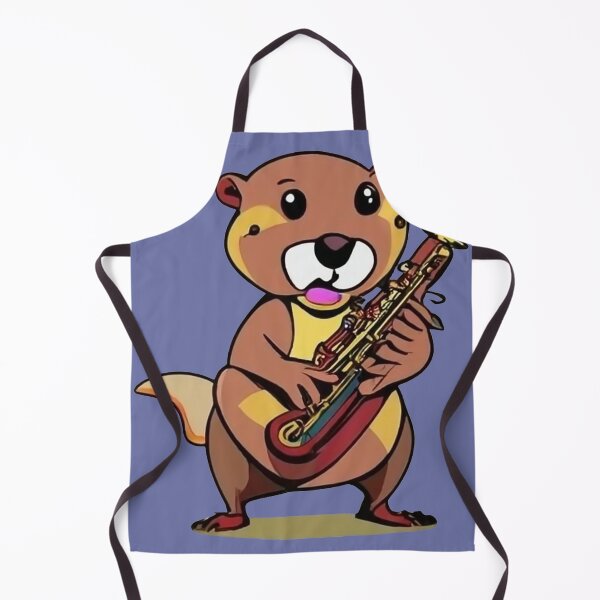 Item preview, Funny Beaver Playing Trumpet Cartoon designed and sold by Nature's Fancy.