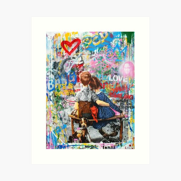 Item preview, Boy And Girl Urban Style Pop Art Collage designed and sold by Teecha.